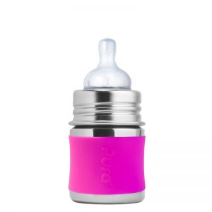 PuraKiki Biberon in Acciao ml 150 Fucsia